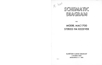 McIntosh MAC-1700 - Schematic